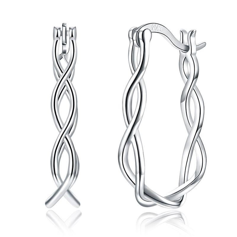 Fashion Handmade Twisted Design Women S925 Clip Earrings