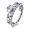 Fashion Hollow Crown Design Women Sterling Silver Ring