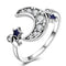 Fashion Flower Shape Design S925 Silver Zircon Wedding Ring