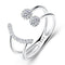 Fashion Double Layer Ball Design Women Casual Silver Ring