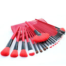 24pcs/Set Bright Red Color Professional Nylon Brushes