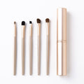 5pcs/set Unique Metal Box Packed Women Eye-makeup Brushes