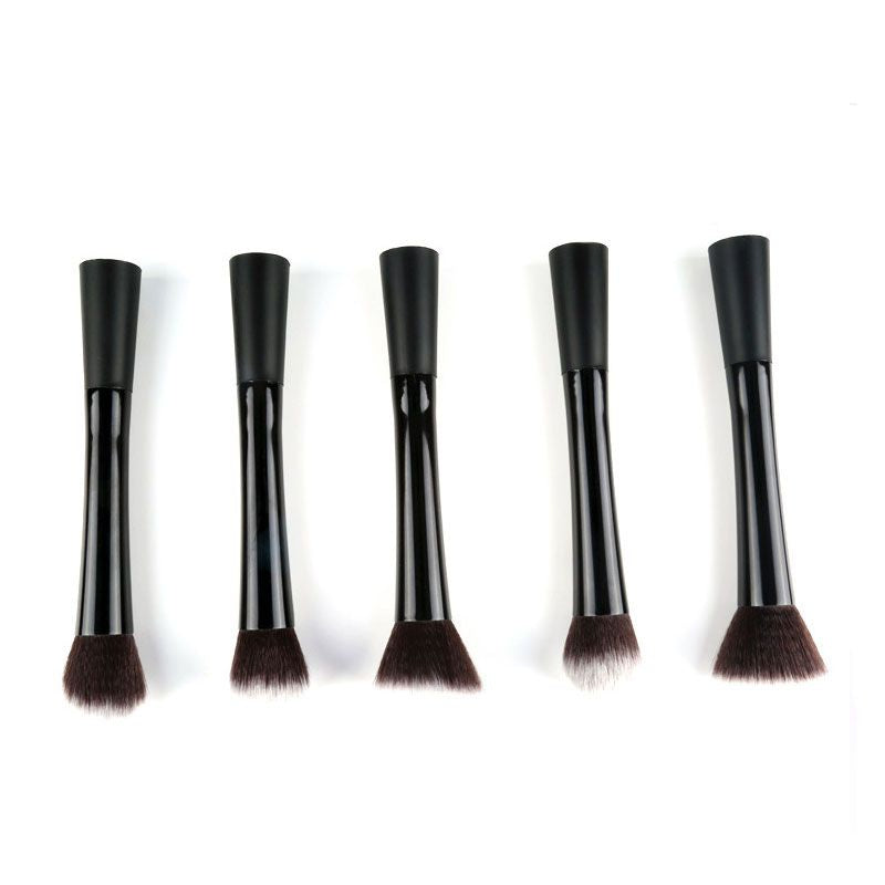 5pcs/Set Black Color Simple Design Women Makeup Brushes