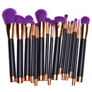 15pcs/set New Design Contrast Bright Color Handle Professional Makeup Brushes