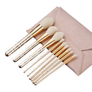 9pcs/set Creative Crackle Design Handle Women Makeup Brushes