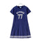 Girl Youth Short Sleeves Patchwork Dress