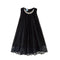 Girl Teenager Black Lace Sleeveless Dress