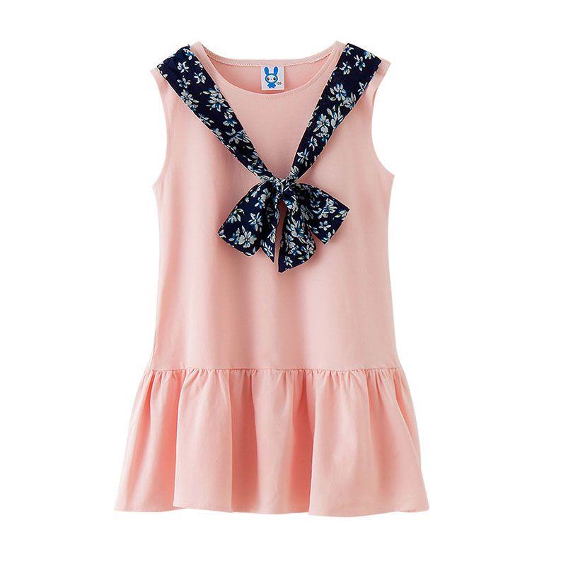 Girl Junior Pink Sleeveless Dress