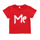 Love Me Printed Red Short Sleeves Matching Family Outfits
