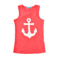 Mother And Daughter Anchor Printed Sleeveless Vest