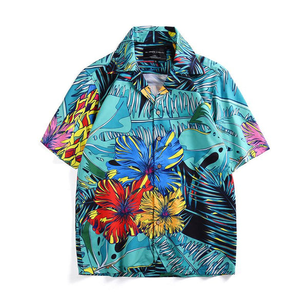 Men Multicolor Leaves Printed Shirts