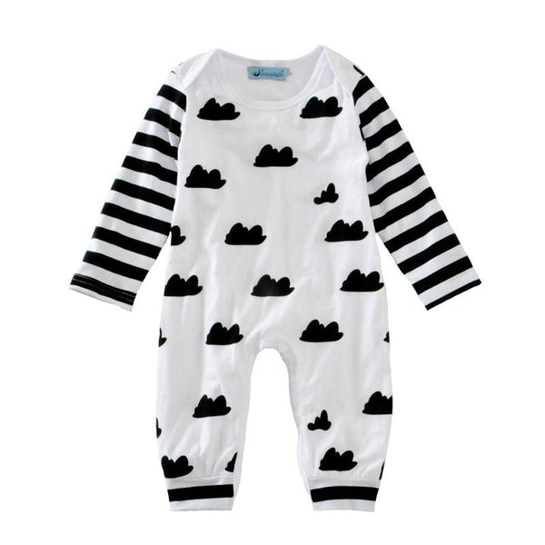 Baby Cotton Cloud Printed Long Sleeves Romper