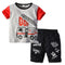 2 Pcs Boys Cotton Car Printed Tees And Shorts