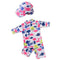2 Pcs Kid Colorful Fish Printed Swimwear And Cap