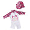 2 Pcs Girl Cat Printed Swimwear And Cap
