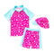3 Pcs Girl Star Printed Swimsuit And Cap