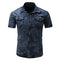 Men Cotton Vintage Style Short Sleeves Shirts