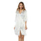 Casual Women Solid Color Half Sleeve Surplice Loose Night-robe