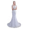 Elegant Lace Cap Sleeve Design Women V Neck Fishtail Wedding Dress