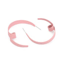 Fashion Candy Color Matte Finish Simple Round Earrings