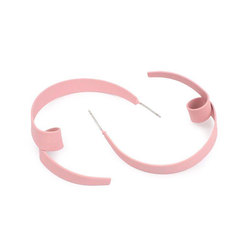 Fashion Candy Color Matte Finish Simple Round Earrings