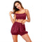 Fashion Solid Color Crop Camis Lantern Shorts Set