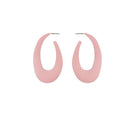 Fashion Candy Color Painting Design U Shape Hoop Earrings