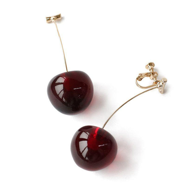 Creative Cute Cherry Design Women Drop Earrings