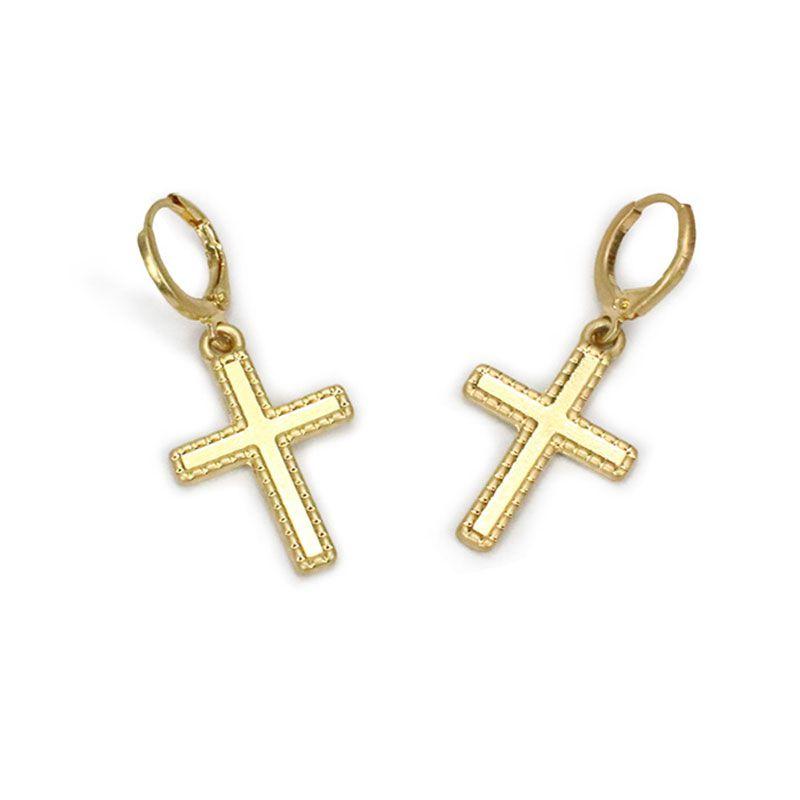 Hot Sale Fashion Cross Pendant Alloy Clip Earrings