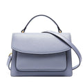 Women Good Quality Solid Color Genuine Leather Flap