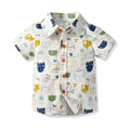 Boys Cotton Cute Cat Printed Shirts