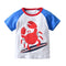 Boys Cotton Patchwork Short Sleeves Tops
