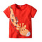 Boys Cotton Giraffine Printed T-shirts