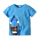 Boys Cotton Shark Printed Casual T-shirts