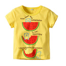 Boys Cotton Watermelon Printed Short Sleeves Tees