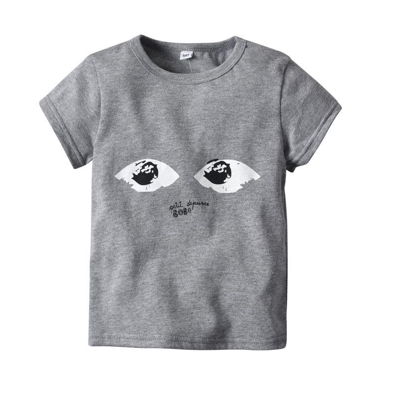 Boys Cotton Big Eyes Printed T-shirts