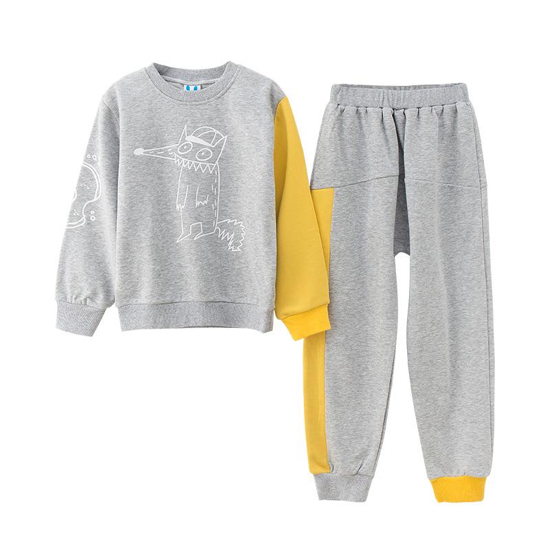 2 Pcs Youth Girls Cotton Round Neck Sweatshirt And Pants