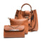 3pcs New Fashion Graceful All-matched Office Style Wooden Ball Tassels Purse Handbag Crossbody Bags Set