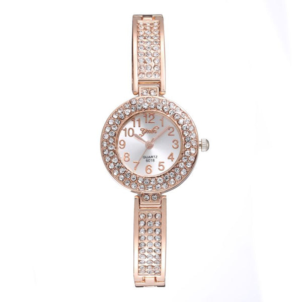 Hot Sale Women Good Quality Rhinestone Metal Band Exquisite Casual Watch