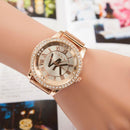 Hot Sale Men And Women Big Dial Plate Roman Numerals Metal Band Watch