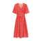 Fashion Star Printed Women Elegant Summer Buttoned Midi Dress