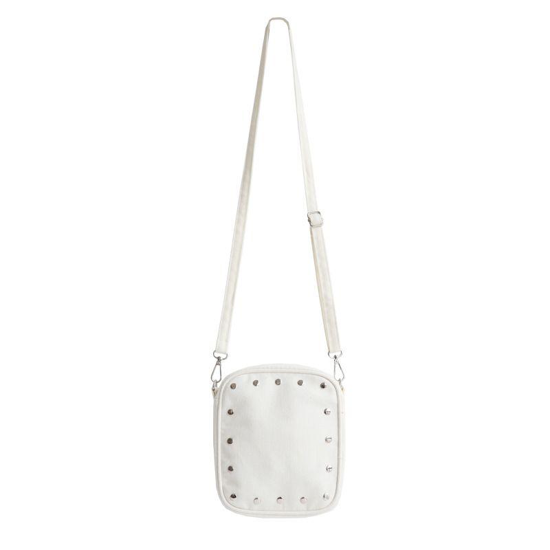 Candy Color Unique Rivet Design Square Mini Size Canvas Bag