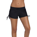 Women Black Color Good Quality Swimming Drawstring Shorts