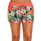 Women Loose Pattern Multicolor Flower Print Swimming Shorts