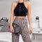 Hot Sale Women Sleeveless Knitted Hollow Out Crop Top Halter Camisole