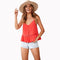 Ladies Vacation Style V Neck Flouncing Summer Camis