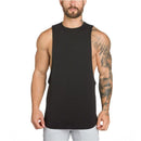 Men Cotton Solid Color Sport Tanks Tops