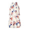 Women Fashion Sleeveless Flower Printed Chiffon Halter Top And Shorts Set
