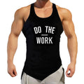 Men Breathable Letter Printed Workout Motion Tanks Tops