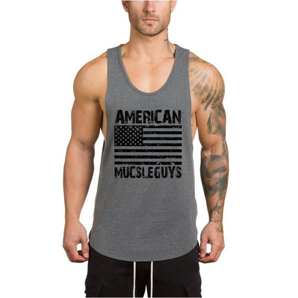 Men Cotton Printed Soft Sports Tanks